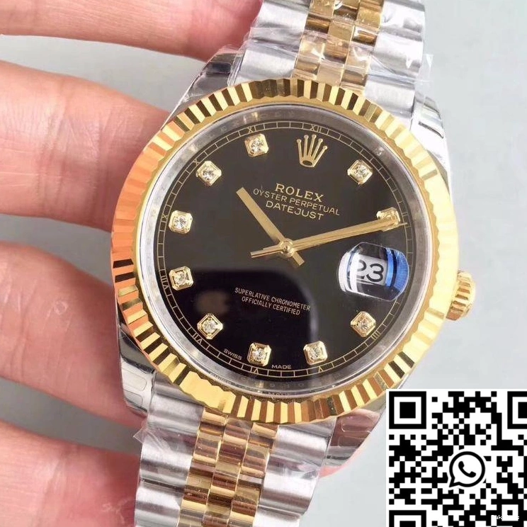 Black Dial EW Datejust Diamond-encrusted Rolex II Factory M126333-0013 0714